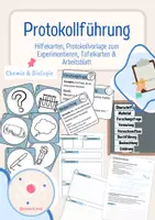 Vorschau - Arbeitsblätter - Protokoll - Hilfekarten, Protokollvorlage & Arbeitsblatt - Deckblatt
