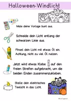 Vorschau - Stundenentwürfe - Kunst Halloween-Windlicht basteln (Klasse 1, 2, 3, 4, 5) halloween-deko - Seite 1