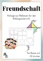 Vorschau - Arbeitsblätter - Freundschaft in der eigenen Lebenswelt: Plakatvorlage - Deckblatt