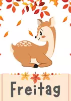 Vorschau - Präsentationen/Tafelbilder - Wochentage im Herbst 🍁🍂🍄 - Deckblatt
