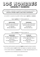 Vista previa - Hojas de trabajo - Sustantivos (género y número) - Portada