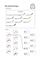 Vorschau - Arbeitsblätter - My school things: Fördermaterial für Englisch - Seite 1