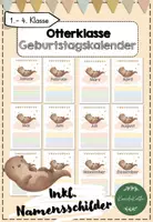 Vorschau - Bildkarten - Otterklasse Geburtstagskalender - Deckblatt