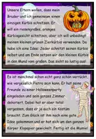 Vorschau - Aufgabenkarten - Lesekarten / Abschreibkarten "Halloween" DaZ / DaF / Deutsch #huhuhalloween - Seite 2