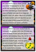Vorschau - Aufgabenkarten - Lesekarten / Abschreibkarten "Halloween" DaZ / DaF / Deutsch #huhuhalloween - Seite 3