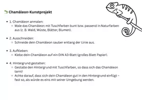 Vorschau - Mal- und Bastelvorlagen - Kunst - Chamäleon (Vorder- und Hintergrund) - Seite 3