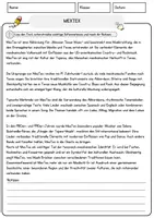 Vorschau - Arbeitsblätter - MexTex Musik Lesetext mit Richtig Falsch Multiple Choice und Offenen Fragen - Seite 1