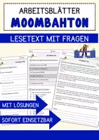 Vorschau - Arbeitsblätter - Moombahton Musik Lesetext mit Richtig Falsch Multiple Choice und Offenen Fragen - Deckblatt