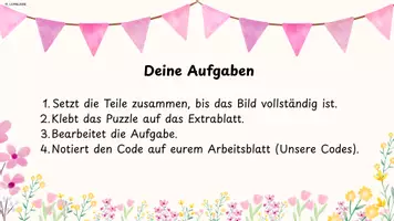 Vorschau - Mal- und Bastelvorlagen - Deutsch Arbeitsblätter Wiederholung - passend zu dem digitalen Rätselraum Thema Ostern - Seite 1