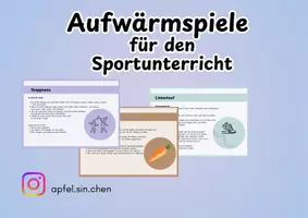 Vorschau - Spiele - Aufwärmspiele - Deckblatt