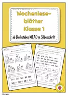 Vorschau - Arbeitsblätter - Wochenleseblätter in Silbenschrift – Leseförderung für die 1. Klasse - Deckblatt