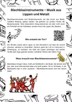 Vorschau - Arbeitsblätter - Die verschiedenen Familien der Instrumente - Deckblatt