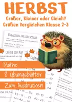 Vorschau - Arbeitsblätter - Größer, Kleiner oder Gleich? Größen Vergleichen 2. Klasse & 3. Klasse Herbst - Deckblatt