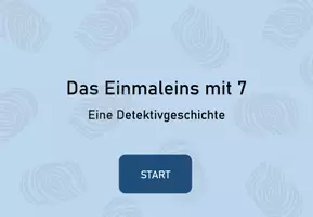Vorschau - Spiele - Interaktive PDF Einmaleins mit 7 Detektiv Geschichte - Deckblatt