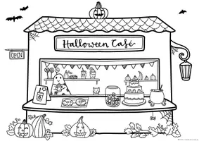 Vorschau - Arbeitsblätter - Herbst- & Halloween-Café – Kreatives Kunstprojekt für den Kunstunterricht - Seite 1