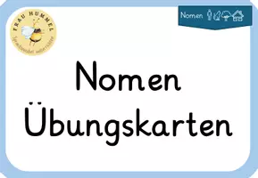 Vorschau - Stationenlernen - Nomen Aufgabenkarten, Übungen zu Nomen, Stationenarbeit - Deckblatt