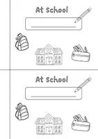 Vorschau - Arbeitsblätter - Booklet „At School“_ Englisch 3. Klasse - Deckblatt