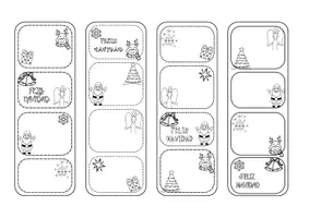 Vorschau - Mal- und Bastelvorlagen - Lesezeichen - Navidad - Seite 1