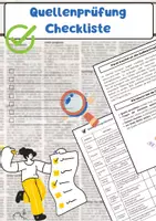 Vorschau - Arbeitsblätter - Quellenprüfung Fake News – Checkliste Medienkompetenz - Deckblatt