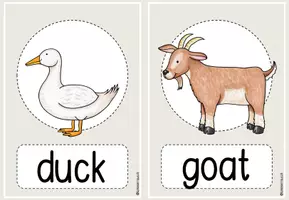 Vorschau - Präsentationen/Tafelbilder - farm animals: flashcards/Bildkarten - word and picture - Seite 2