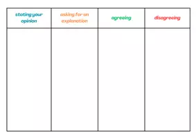 Vorschau - Arbeitsblätter - Working on discussion phrases - Seite 1