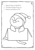 Vorschau - Mal- und Bastelvorlagen - Fensterdeko Pinguin Winter Fensterbilder Öltrick Kunst - Seite 2