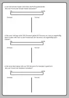 Vorschau - Arbeitsblätter - Prozentsatz (p%) mit Dreisatz und Formel berechnen (Prozentstreifen als Visualisierungshilfe - Seite 1