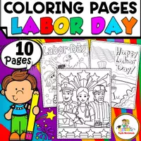 Vorschau - Arbeitsblätter - Labor Day Coloring Pages - Deckblatt