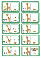 Vorschau - Unterrichtsreihen - Analogieaufgaben bis 20 – Domino Mathe Grundschule (Addition & Subtraktion Klasse 1/2) - Seite 1