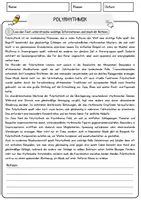 Vorschau - Arbeitsblätter - Polyrhythmik Musik Lesetext mit Richtig Falsch Multiple Choice und Offenen Fragen - Seite 1