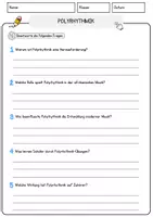 Vorschau - Arbeitsblätter - Polyrhythmik Musik Lesetext mit Richtig Falsch Multiple Choice und Offenen Fragen - Seite 3