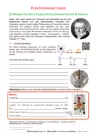 Vorschau - Unterrichtsreihen - Elektromagnetismus 1 - Magnetfeld von Leitern (PDF, DOCX, Musterlösung) - Deckblatt