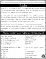 Vorschau - Arbeitsblätter - Dublin kennenlernen – Arbeitsblätter mit Lesetext, Fragen & Lösungen - Seite 2