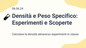 anteprima - Presentazioni / Lavagne - Calcolare la densità di oggetti diversi - Pagina 1