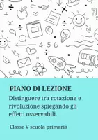 anteprima - Piani di lezione - Distinguere tra rotazione e rivoluzione spiegando gli effetti osservabili - Pagina di copertina