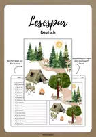 Vorschau - Arbeitsblätter - Lesespur Wald - Deckblatt