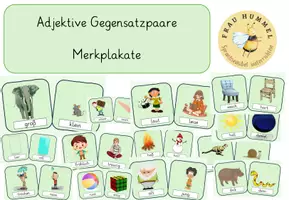 Vorschau - Poster - Adjektive Gegensatzpaare Merkplakate - Deckblatt
