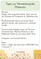Vorschau - Stationenlernen - Domino Adjektive Lernspiel - Seite 1