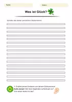 Vorschau - Stundenentwürfe - Philosophieren zu dem Thema "Was ist Glück?" - Deckblatt