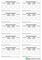 Vorschau - Fördermaterial/Inklusion - Wochenstempel - Seite 1
