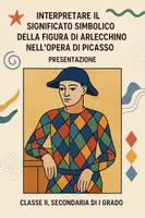 anteprima - Presentazioni / Lavagne - Interpretare il significato simbolico della figura di Arlecchino nell’opera di Picasso - Pagina di copertina