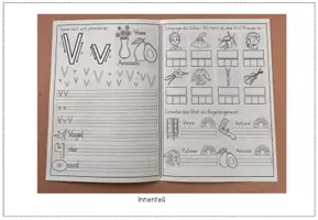 Vorschau - Arbeitsblätter - Buchstabe V v - Miniheft - Faltheft - Buchstabeneinführung - Seite 2