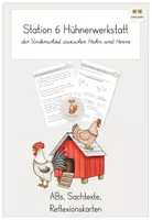 Vorschau - Arbeitsblätter - Unterschied zwischen Hahn und Henne - Hühnerwerkstatt - Deckblatt