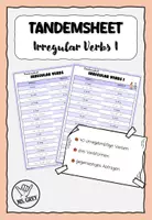 Vorschau - Arbeitsblätter - Irregular verbs - Tandemsheet - Deckblatt