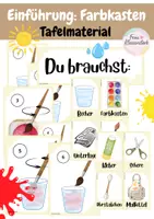 Vorschau - Bildkarten - Einführung Farbkasten Tafelmaterial Bildkarten Klasse 1 - Deckblatt