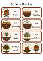 Vorschau - Arbeitsblätter - Apfel-Domino, Lebenskreis Apfel - Seite 1