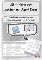 Vorschau - Stundenentwürfe - UB Ausarbeitung: Gut zuhören mit Agent Kroko - Deckblatt