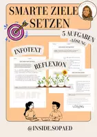 Vorschau - Arbeitsblätter - SMARTe Ziele setzen: So lerne ich, gute Ziele zu setzen - Deckblatt