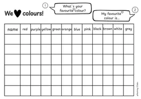 Vorschau - Arbeitsblätter - Class Survey Colours - Walk and Talk - Seite 1