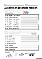 Vorschau - Arbeitsblätter - Zusammengesetzte Nomen Klasse 2/3 - Seite 2